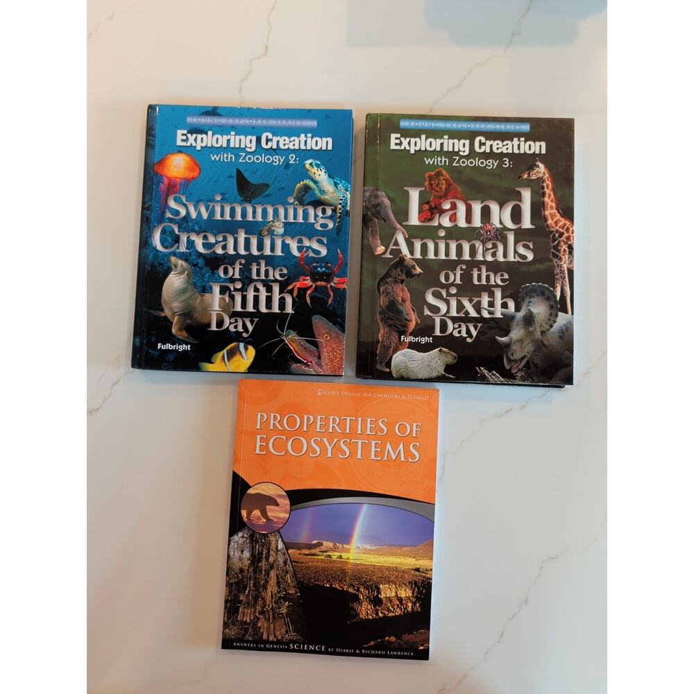 Homeschool Science Animals Ecosystems 3 Book Lot Apologia Education Zoology